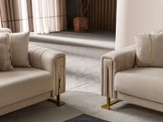 Othello Convertible Loveseat in Beige - 200-ST-OTH-FLORIA05-2