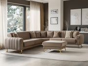 Othello Sectional Sofa in Beige - 200-ST-OTH-FLORIA07-S