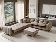 Othello Sectional Sofa in Beige - 200-ST-OTH-FLORIA07-S