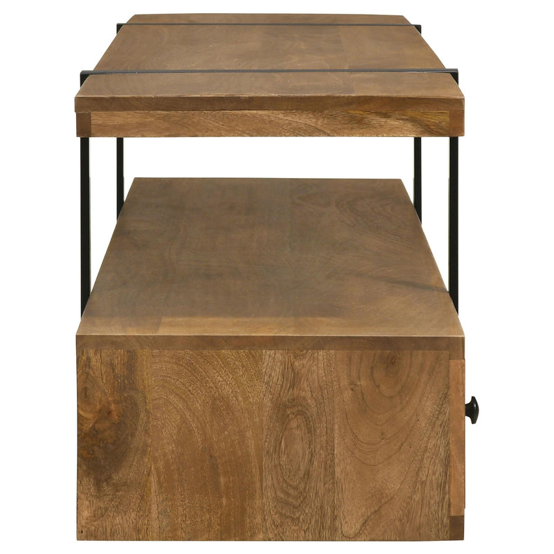 Otto 5-drawer Mango Wood 70-inch TV Stand Media Console Brown - 703243