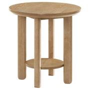 Ottowa 2-piece Round Wood Coffee Table Set Light Oak - 706298-S2