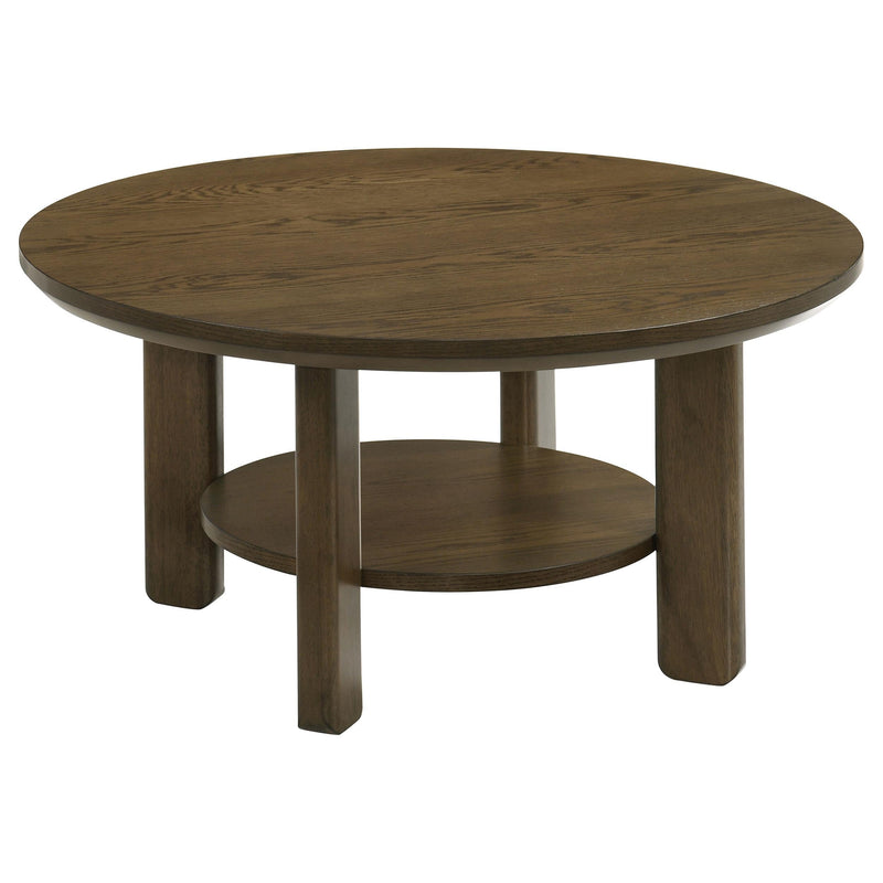 Ottowa 35-inch Round Wood Cocktail Coffee Table Brown - 706308