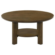 Ottowa 35-inch Round Wood Cocktail Coffee Table Brown - 706308