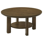 Ottowa 35-inch Round Wood Cocktail Coffee Table Brown - 706308