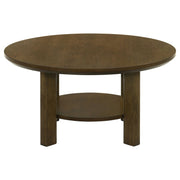 Ottowa 35-inch Round Wood Cocktail Coffee Table Brown - 706308