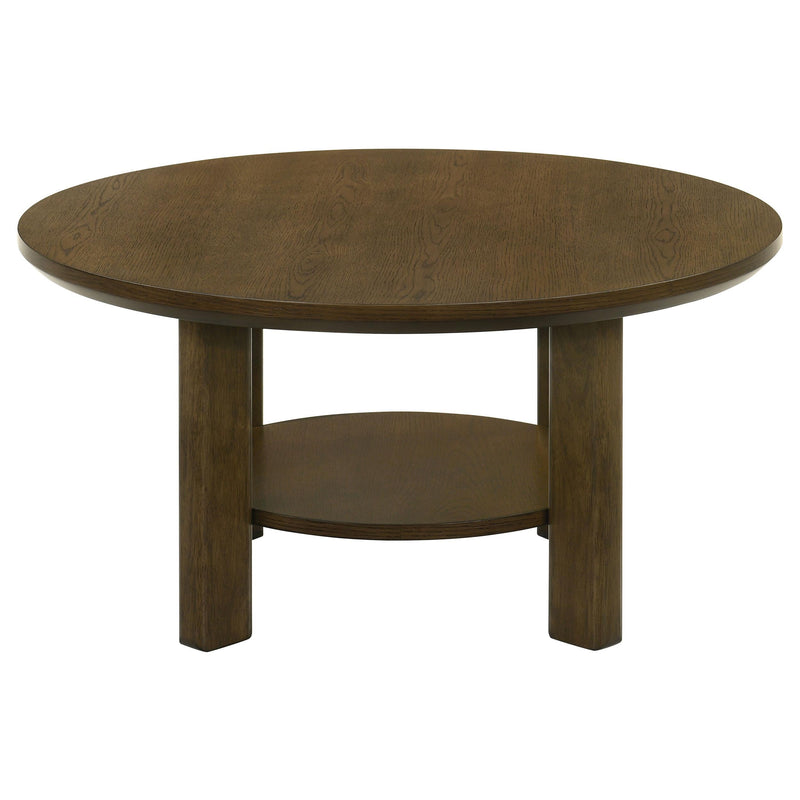 Ottowa 35-inch Round Wood Cocktail Coffee Table Brown - 706308