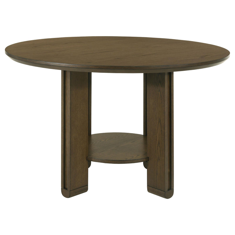 Ottowa 47-inch Round Wood Dining Table with Shelf Brown - 193660