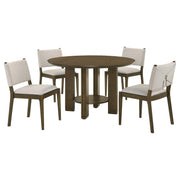 Ottowa 5-piece Round Wood Dining Room Table Set Brown - 193660-S5