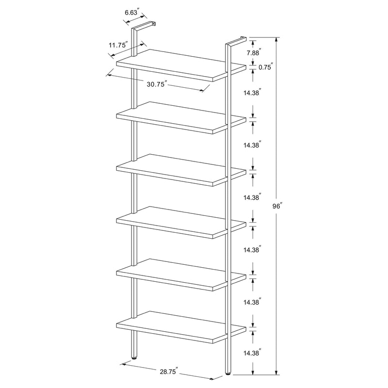 Owens 3-piece 96-inch Wall Mounted Bookshelf Set Walnut - 980074-S3