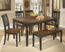 Owingsville Black - Brown Dining Room Set - Gate FurnitureDining Room Set