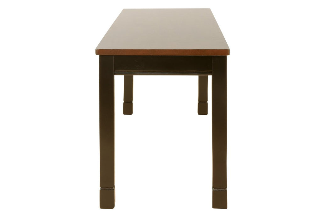 Owingsville Black/Brown Dining Bench - Gate FurnitureAccent Bench
