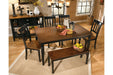 Owingsville Black/Brown Dining Bench - Gate FurnitureAccent Bench