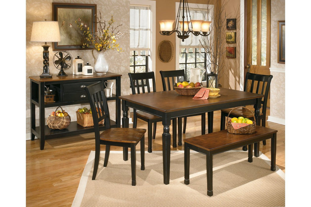 Owingsville Black/Brown Dining Table - Gate FurnitureDining Table