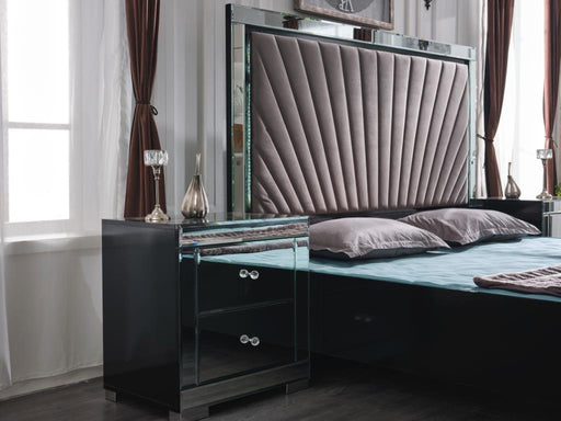 Oxford - Bed, Panel, Melamine, Black King Each - B261-K-Bed