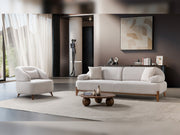 Pablo 3-pieces (Sofa & Loveseat & Chair) Livingroom Set in Cream - 200-ST-PAB-SOFT03-321