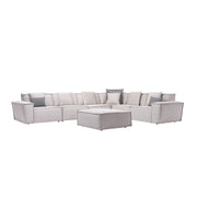 Padova Sectional With Ottoman Cream in Cream - 105-PAD-CRE-SET