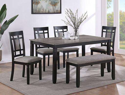 Paige 6-Pc Dinette Set With Bench - 2325SET-LG