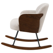 Paige Boucle Upholstered Mid Back Rocking Chair Beige - 602625