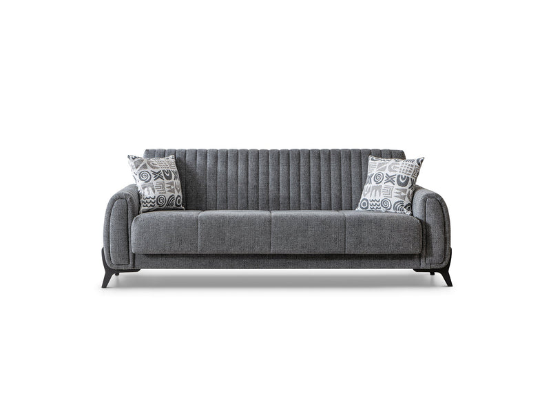 Palermo 3-pieces (Sofa & Loveseat & Chair) Livingroom Set Grey in Grey - 101-PAL-ROM07-321