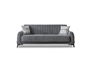 Palermo 4-pieces (Sofa & Loveseat & 2 Chair) Livingroom Set Grey in Grey - 101-PAL-ROM07-3211