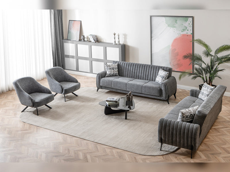 Palermo Chair Grey in Grey - 101-PAL-ROM07-B