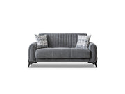 Palermo Convertible Loveseat Grey in Grey - 101-PAL-ROM07-2