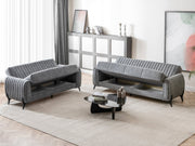Palermo Convertible Sofa Grey in Grey - 101-PAL-ROM07-3