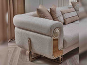 Palermo San Stationary Sofa in Cream - 200-SAN-PAL-3