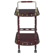 Palmer 2-tier Rectangular Wood Bar Cart Merlot - 3512