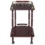 Palmer 2-tier Rectangular Wood Bar Cart Merlot - 3512