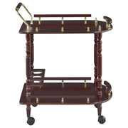 Palmer 2-tier Rectangular Wood Bar Cart Merlot - 3512