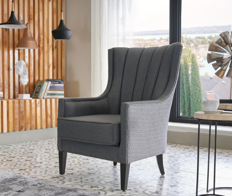 Palmer Accent Armchair (Corvet Anthracite) - Lara FurnitureLiving Room Chair
