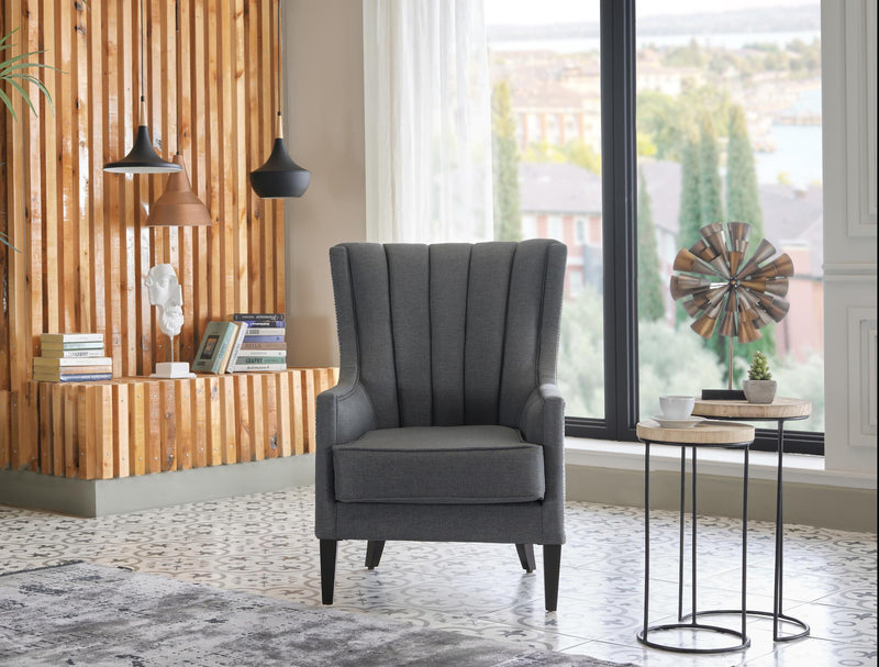 Palmer Accent Armchair (Corvet Anthracite) - Lara FurnitureLiving Room Chair