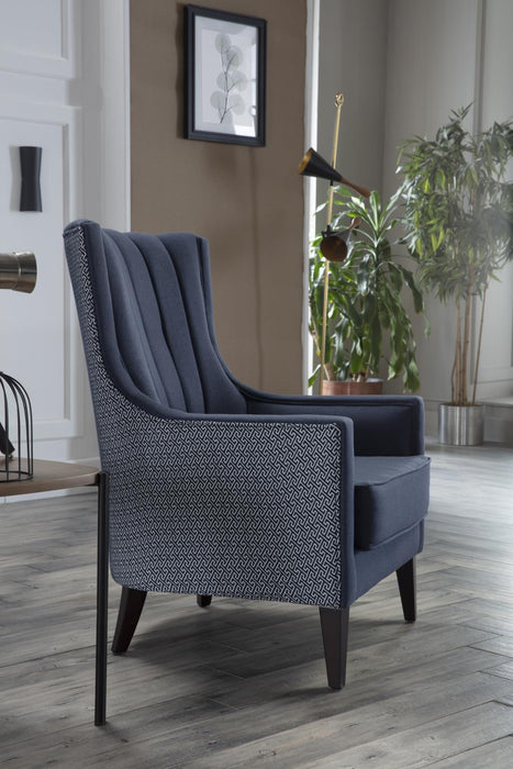 Palmer Accent Armchair (Corvet Navy) - Gate FurnitureLiving Room Chair