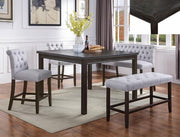 Palmer Gray Counter Height Set - Lara FurnitureCounter Height Set