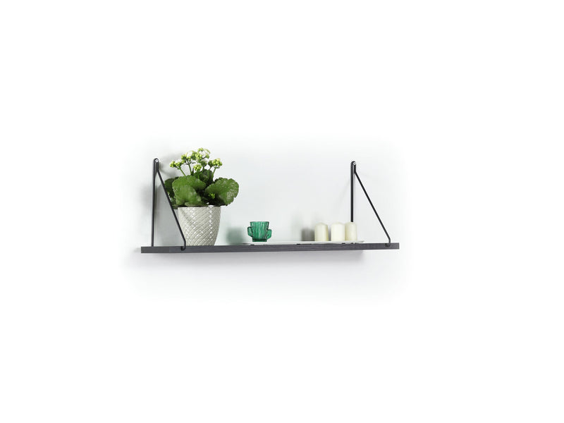Palmer Single Shelf in Walnut-Chrome - 760-PAL-MT190901