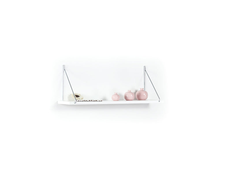 Palmer Single Shelf in Walnut-Chrome - 760-PAL-MT190901