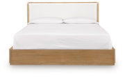 Pamaria Light Brown King Upholstered Bed - PCB802B7