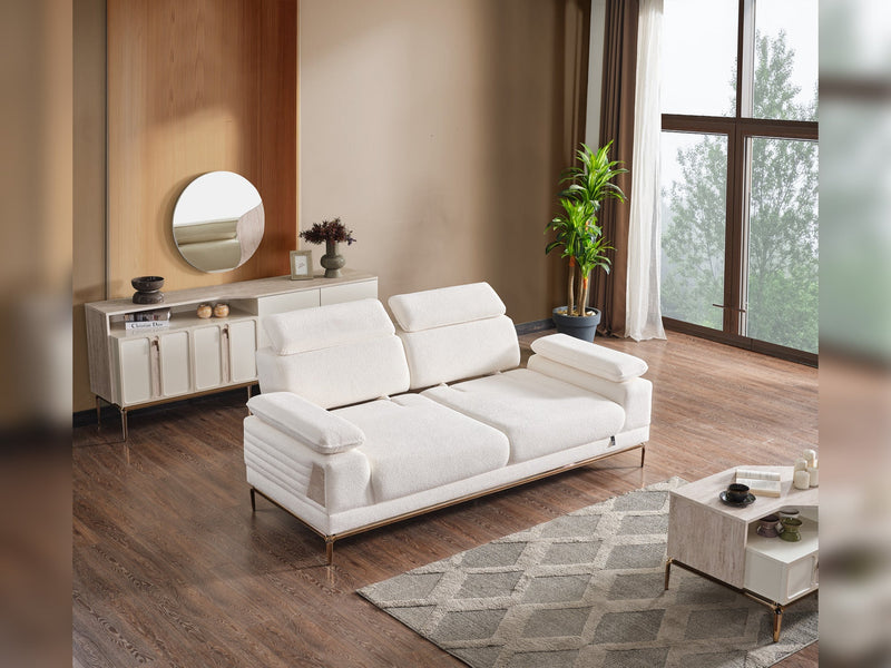 Pamukkale Convertible Loveseat in Beige - 200-ELIF-PAM-A215-2