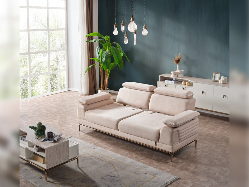 Pamukkale Convertible Loveseat in Beige - 200-ELIF-PAM-A215-2