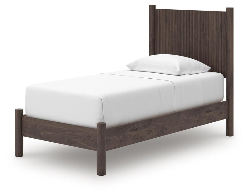 Pamytta Brown Twin Panel Platform Bed - PCB2614B2
