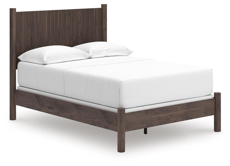 Pamytta Full Panel Bed, Dresser, Mirror and Nightstand in Brown - PKG022706