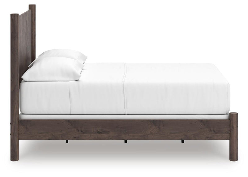 Pamytta Full Panel Bed, Dresser, Mirror and Nightstand in Brown - PKG022706