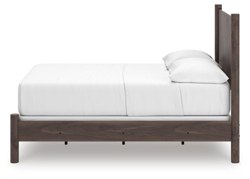 Pamytta Full Panel Bed, Dresser, Mirror, Chest and Nightstand in Brown - PKG022708