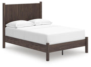Pamytta Full Panel Platform Bed, Dresser, Mirror and Nightstand in Brown - PKG022670