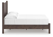 Pamytta Full Panel Platform Bed, Dresser, Mirror and Nightstand in Brown - PKG022670