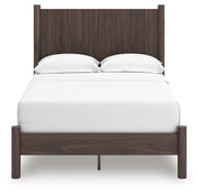 Pamytta Full Panel Platform Bed, Dresser, Mirror and Nightstand in Brown - PKG022670