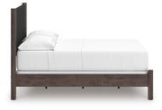 Pamytta Full Upholstered Panel Bed and Dresser in Brown - PKG022727