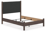 Pamytta Full Upholstered Panel Bed, Dresser and Chest in Brown - PKG022773