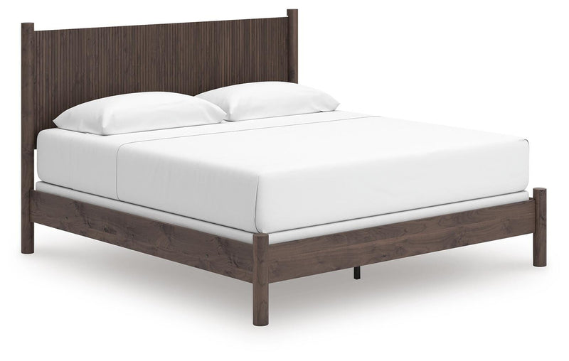 Pamytta King Panel Bed, Dresser and Chest in Brown - PKG022777